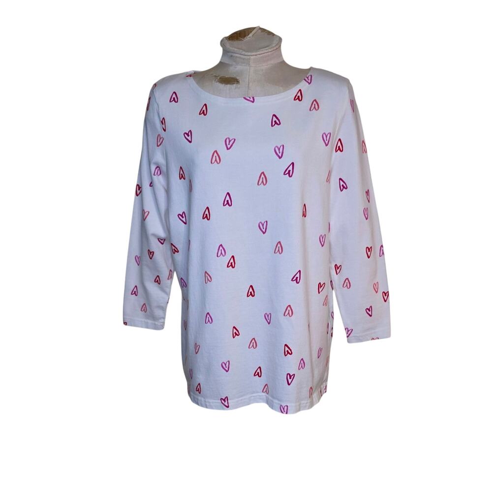 Joules Harbour Hearts Print Top No Size See Measurements L/XL